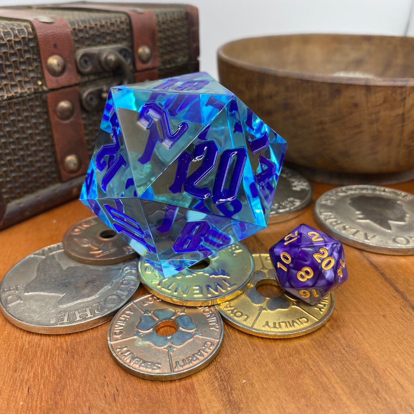 The Big One: Blue - 55mm Goliath D20