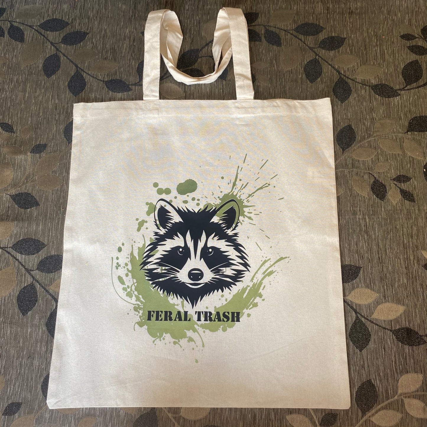 Feral Trash - Cotton Canvas Raccoon Tote Bag