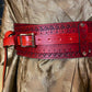 Red Leather Demi-Hero Belt (to fit 36-44 inches)