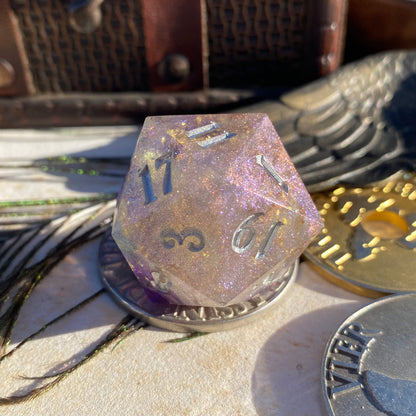 Purple Ink Cloud 30mm Chonk D20