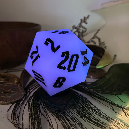 Purple Glow in the Dark Silicone 55mm Goliath D20