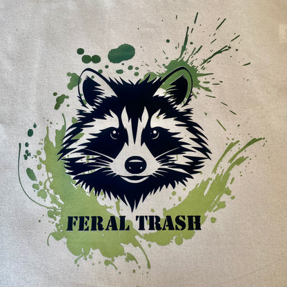 Feral Trash - Cotton Canvas Raccoon Tote Bag