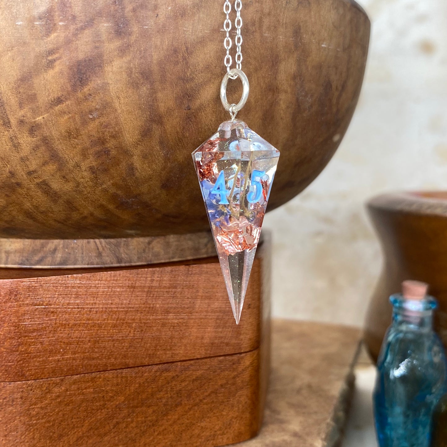 Forget-me-not D6 Pendant