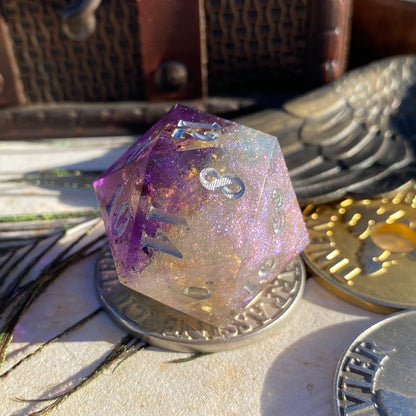 Purple Ink Cloud 30mm Chonk D20