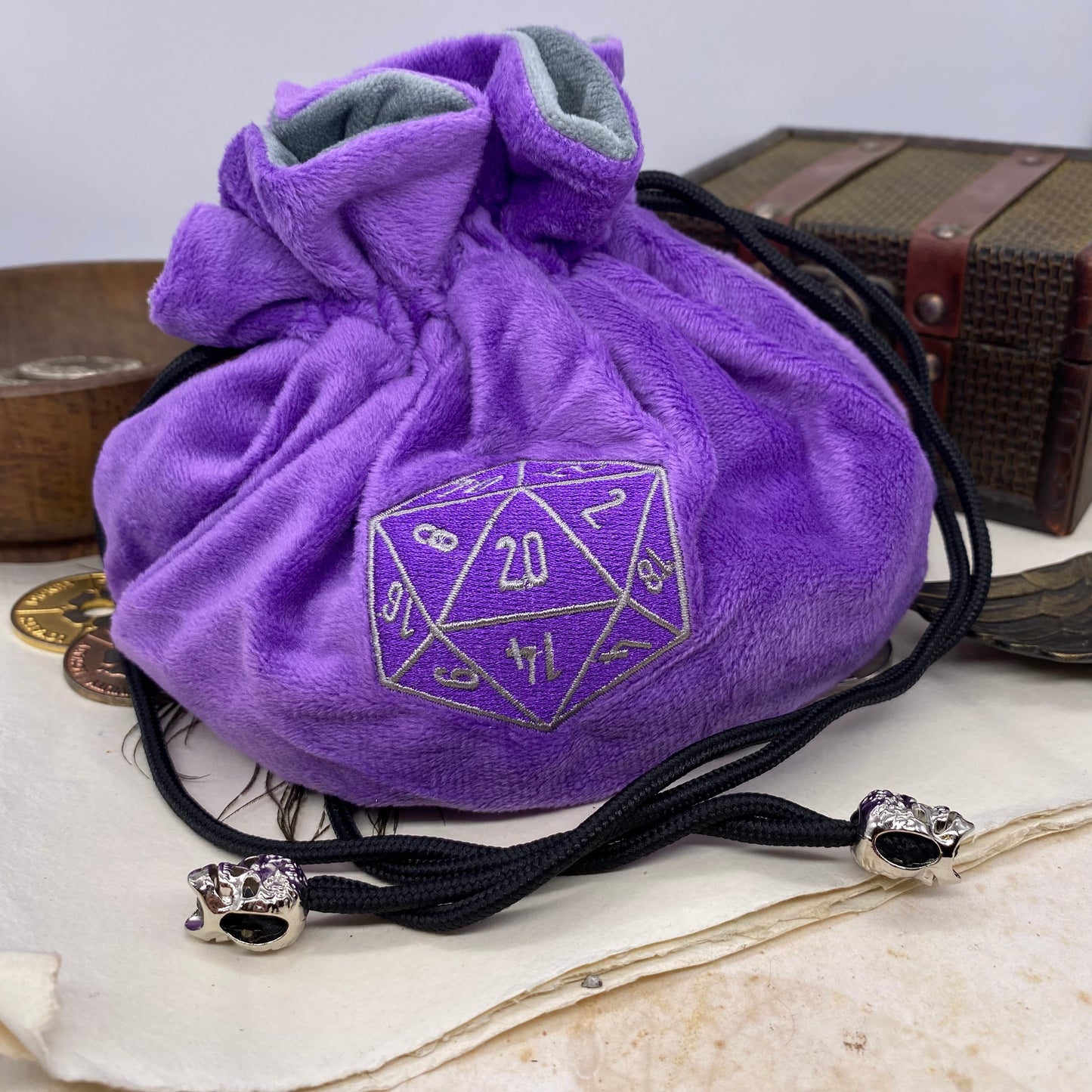 Purple Flannel Bag of Holding - its got pockets!