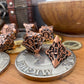 Copper Art Deco Metal Dice