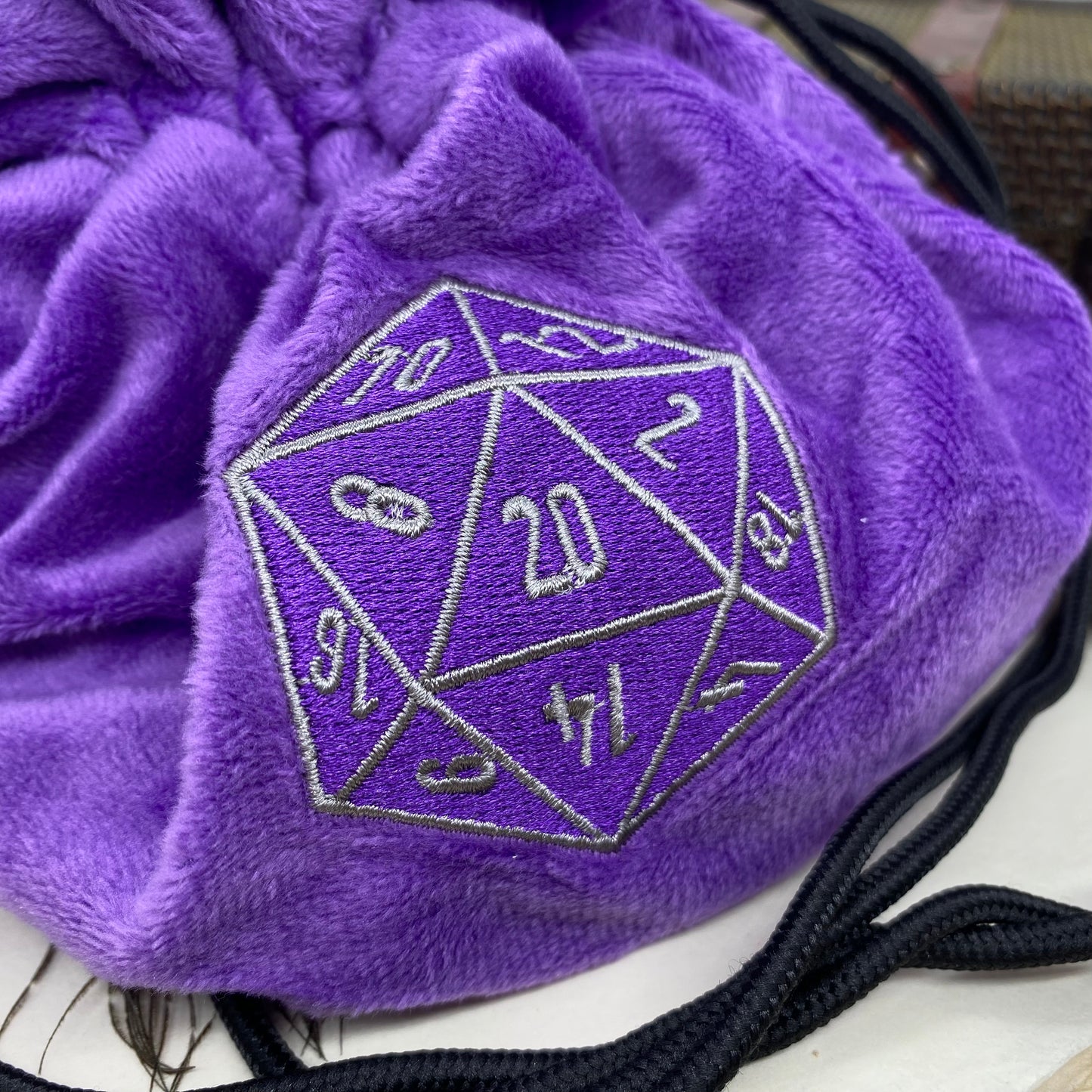 Purple Flannel Bag of Holding - its got pockets!