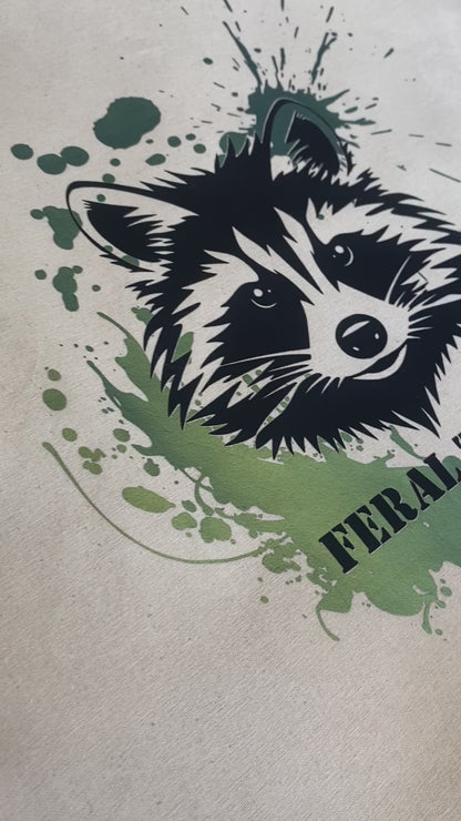 Feral Trash - Cotton Canvas Raccoon Tote Bag