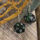 Mini Midnight D20 Earrings