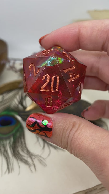 Red Copper Chromatic Chonk 33mm D20 (Copy)