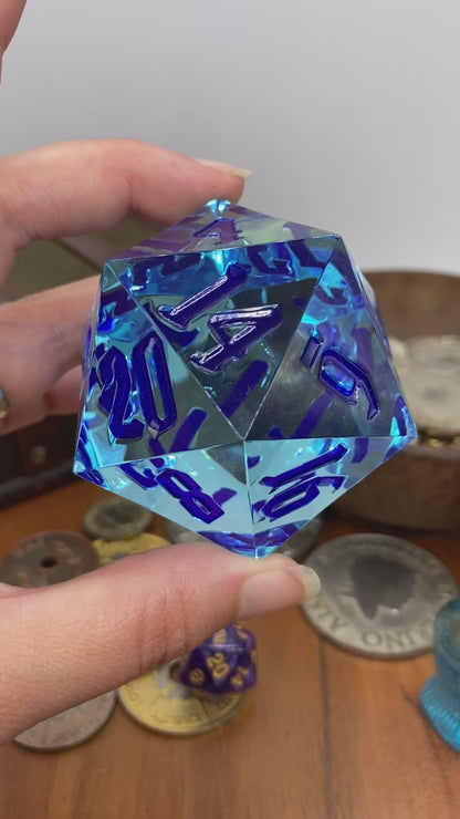 The Big One: Blue - 55mm Goliath D20