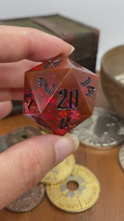 Red Chromatic Chonk 33mm D20