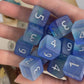 Layered Blue Sea Glass Effect D6