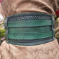 Green Snake Scale Double Strap Hero Belt (to fit 28-36 inches)