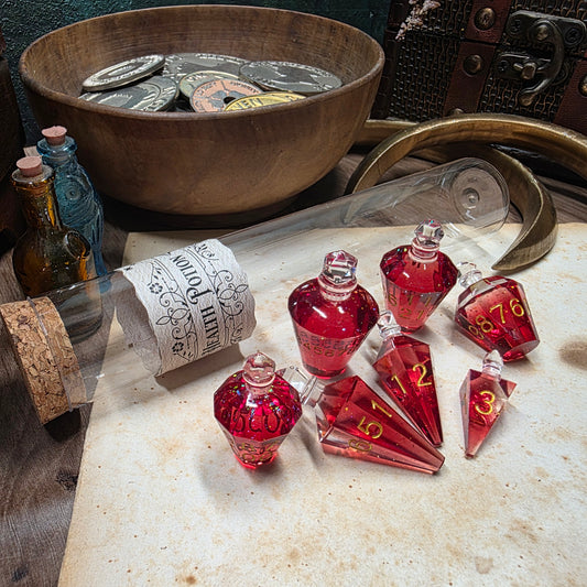 Health Potion Bottle Dice Set (Red)