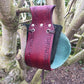 Leaf Shaped Leather Drawstring Belt Pouch - Rounded