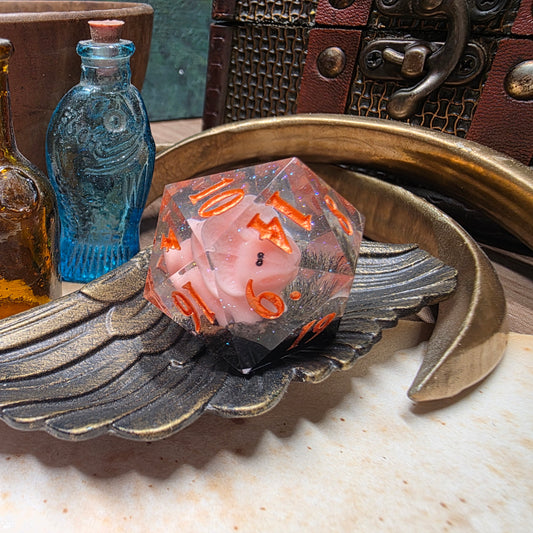Dinosaur 30mm Chonk D20 - Orange