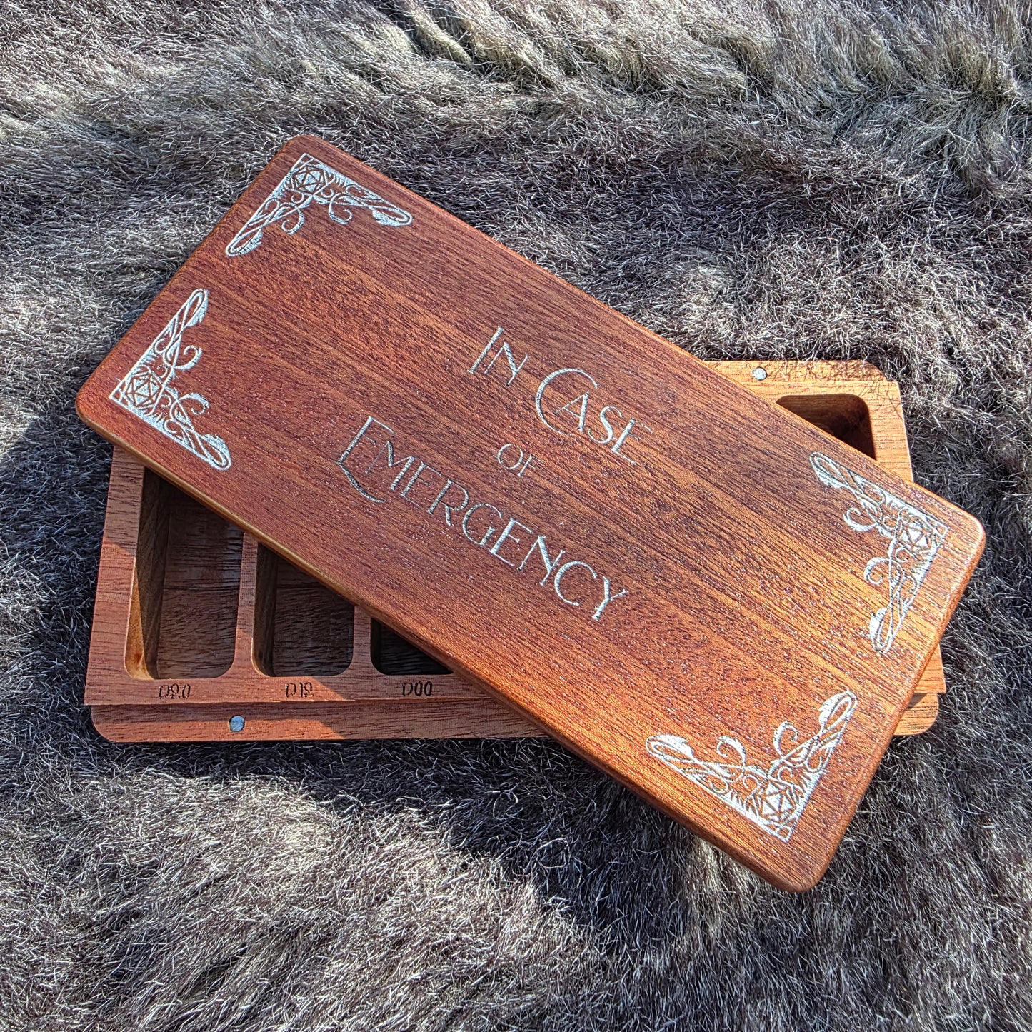 "In Case of Emergency" Sliding Dice Box