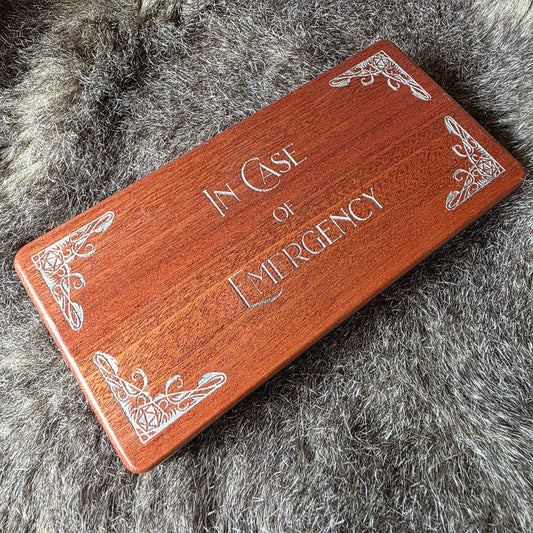 "In Case of Emergency" Sliding Dice Box