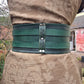 Green Snake Scale Double Strap Hero Belt (to fit 28-36 inches)
