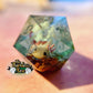 Axolotl D20 Pink Handmade Dice