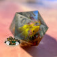 Axolotl D20 Yellow Handmade Dice