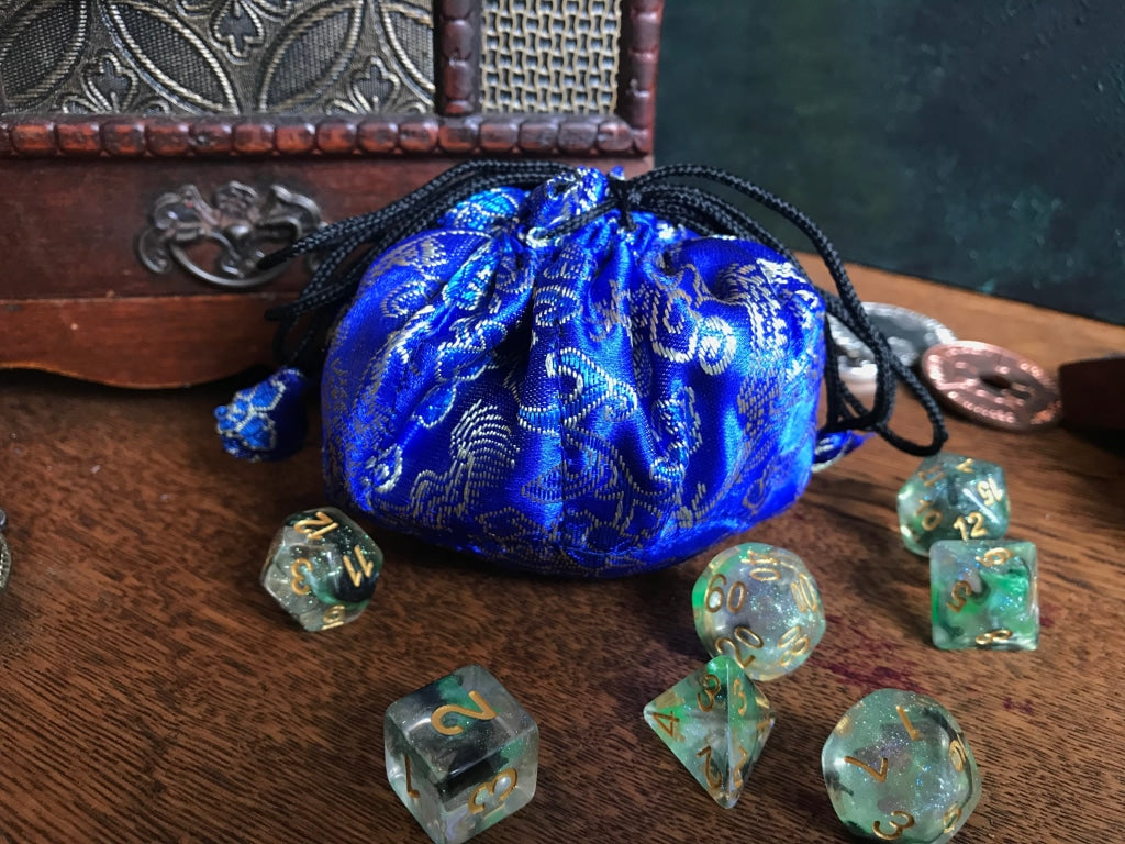 Brocade Bag Of Holding - Its Got Pockets! Blue Pouch