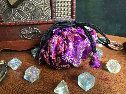 Brocade Bag Of Holding - Its Got Pockets! Purple Pouch