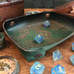 a close up of a suitcase on a table 