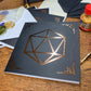 Copper Foil D20 - Greeting Card Greetings Cards