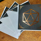 Copper Foil D20 - Greeting Card Greetings Cards