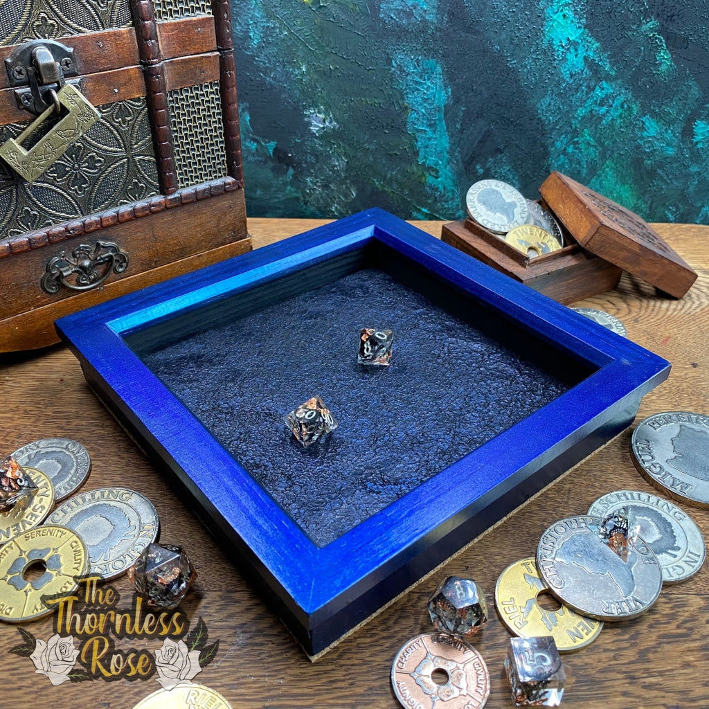 Displacer Hide Colour Shifting Leather And Wood Dice Rolling Tray Wooden