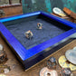 Displacer Hide Colour Shifting Leather And Wood Dice Rolling Tray Wooden