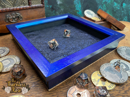 Displacer Hide Colour Shifting Leather And Wood Dice Rolling Tray Wooden