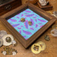 Falling Feathers Wood Dice Rolling Tray Wooden