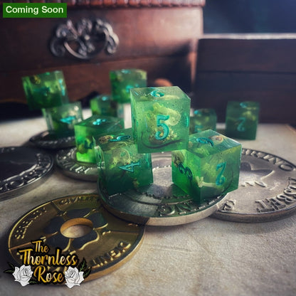 Gelatinous Cube (Single D6) Handmade Dice