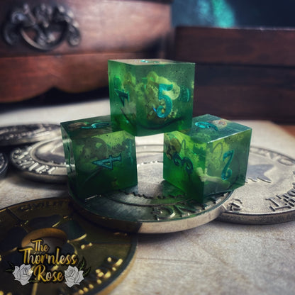 Gelatinous Cube (Single D6) Handmade Dice