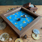 Hello Bees Wood Dice Rolling Tray (Blue) Wooden