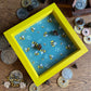 Hello Bees Wood Dice Rolling Tray (Green) Wooden