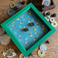 Hello Bees Wood Dice Rolling Tray (Green) Wooden