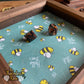 Hello Bees Wood Dice Rolling Tray (Green) Wooden