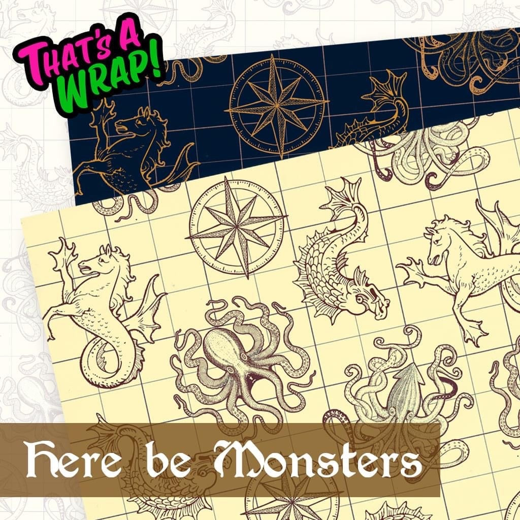 Here Be Monsters - Wrapping Paper