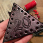 Dice Bag Kit - Red Glitter : Nat 20 panels