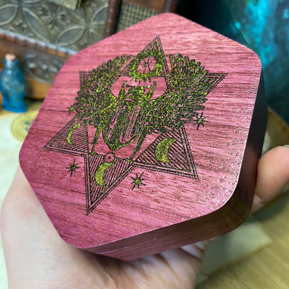 Purple Heart Hex Box - Scarab Beetle