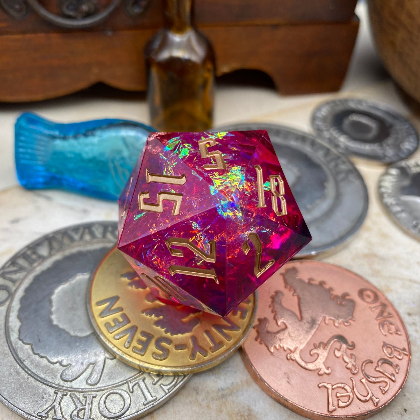 Pink Chromatic Chonk 33mm D20