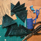 D20 Dice Bag Kit - Blue Glitter : Nat 20 panels