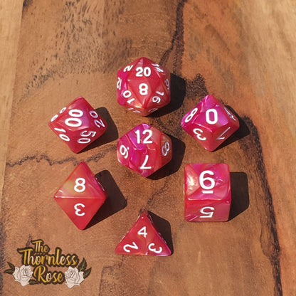 Marble: Red Pink Yellow Standard Dice