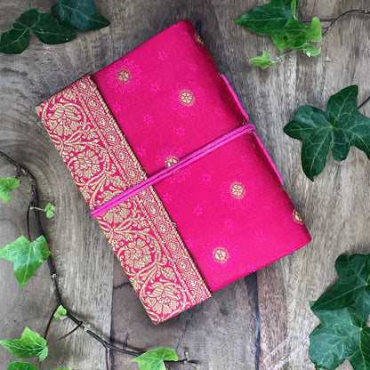 Medium Sari Notebook Deep Pink