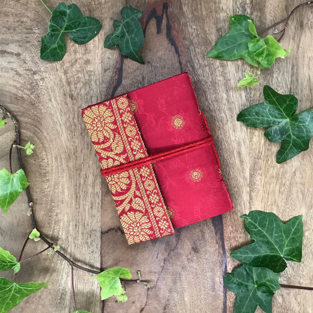 Mini Sari Notebook Deep Red