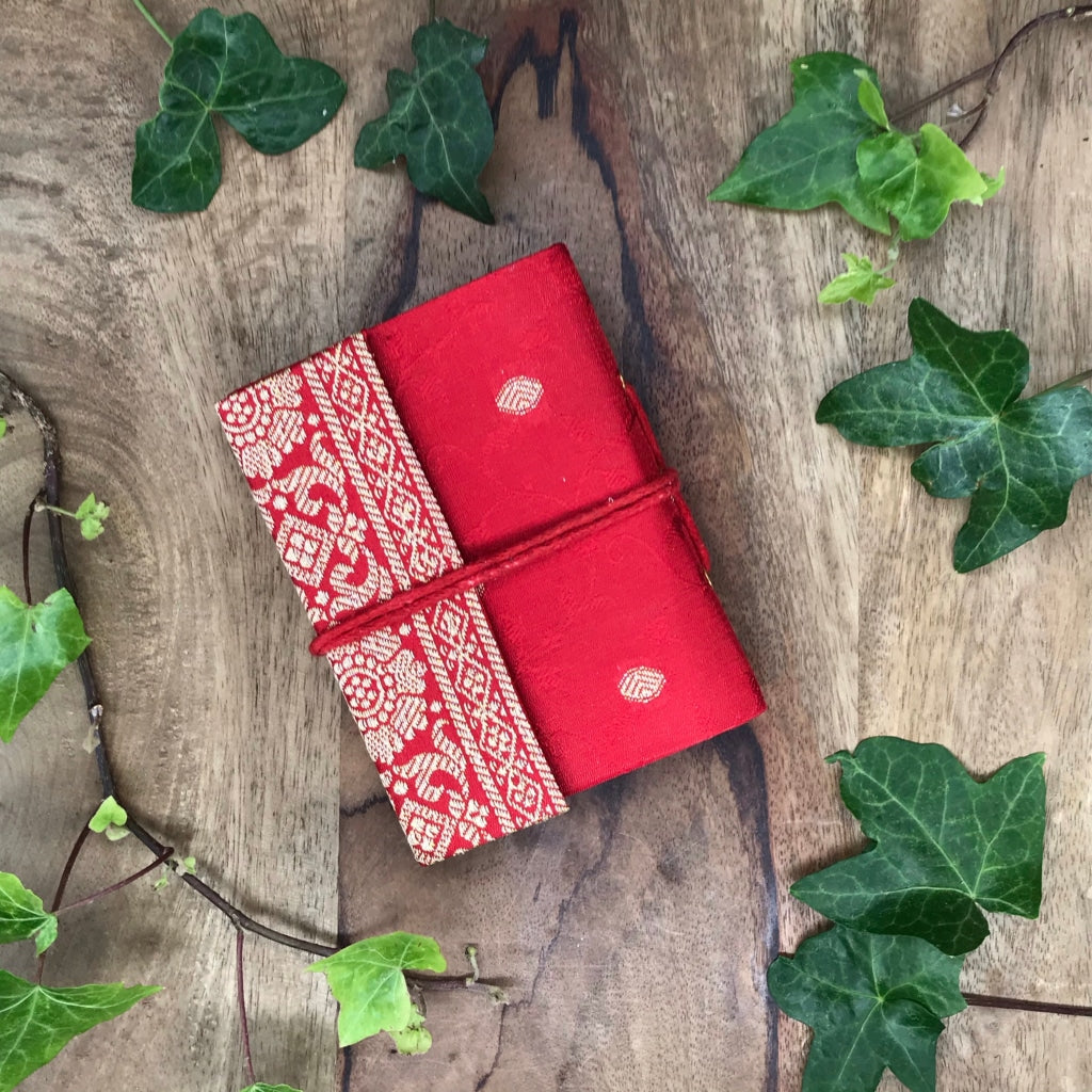 Mini Sari Notebook Red